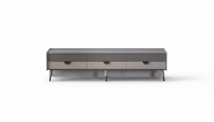 Buffet design gris pour salon Meuble TV pour salon Meuble TV bas Mobilier bas nouveau