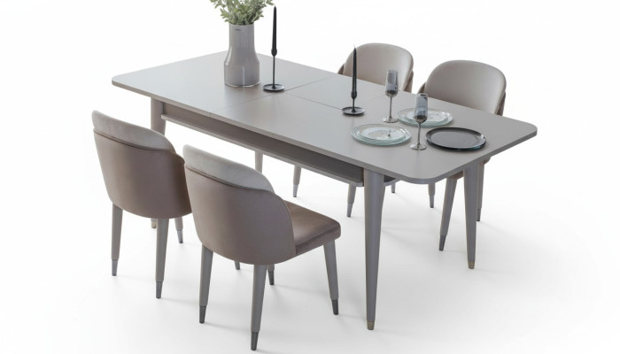 Table extensible de luxe - Chaises de salle à manger design modernes en textile