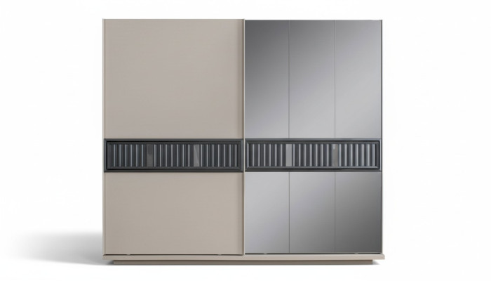 Armoire à glace pour chambre beige moderne en bois