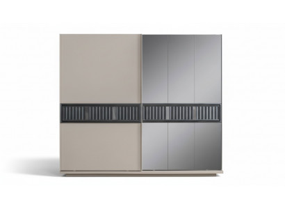 Armoire à glace pour chambre beige moderne en bois