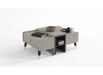 Table basse blanche Table de canapé moderne Table basse en bois Mobilier de salon