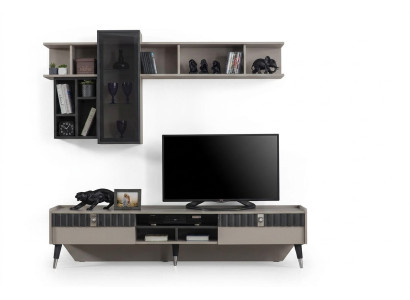 meuble bas en bois exclusif moderne pour télévision et étagère
