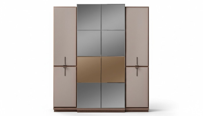 Armoire de chambre beige en bois designer armoire en verre nouvelle