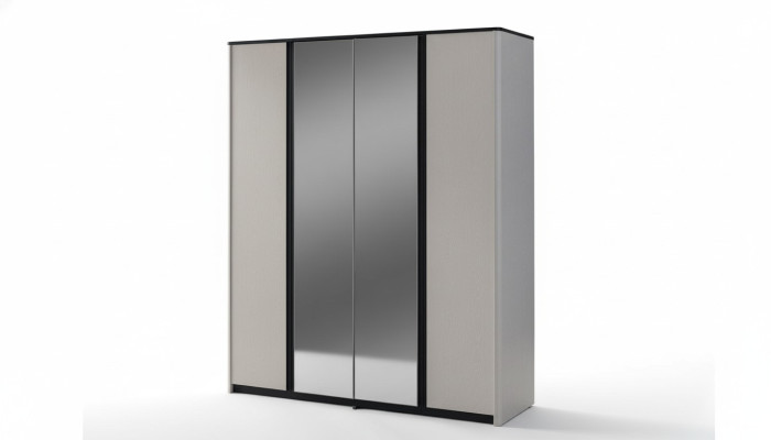 Armoire de chambre grise armoire à glace designer Armoire en bois