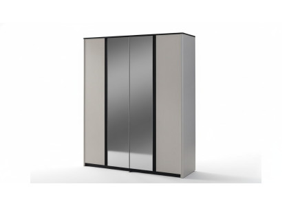 Armoire de chambre grise armoire à glace designer Armoire en bois