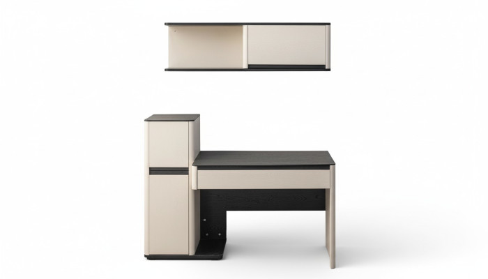 Bureau moderne blanc pour enfants, bureau d'ordinateur de designer, armoire murale