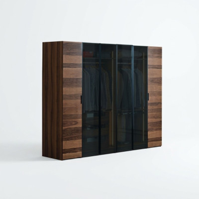 Armoire de chambre moderne en verre conçue par un designer de garde-robe meubles de luxe