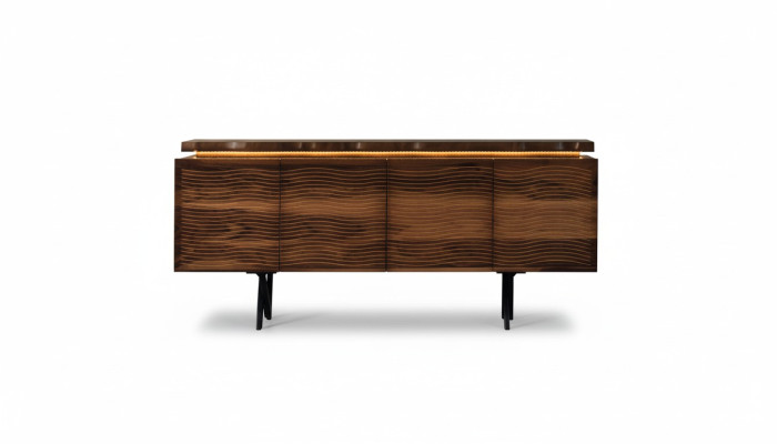 Designer Marron Bois Commode Buffet de luxe Salle à manger Armoire en bois