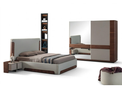 Graceful Bedroom Furniture Luxury Upholstered bed Designer Wardrobe Meubles de chambre élégants Lit rembourré de luxe Armoire de designer