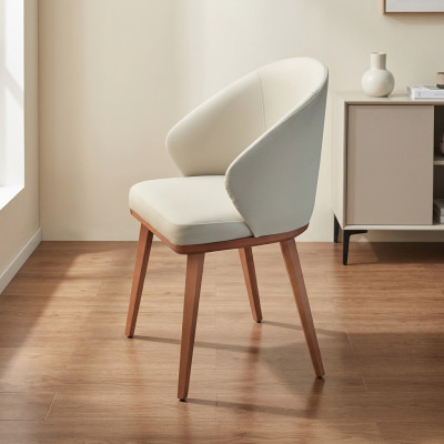 Chaises de salle à manger blanches Luxueuses 6x Chaises de cuisine Sièges en tissu Mobilier 6 pièces