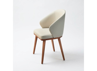 Chaises de salle à manger blanches Luxueuses 6x Chaises de cuisine Sièges en tissu Mobilier 6 pièces