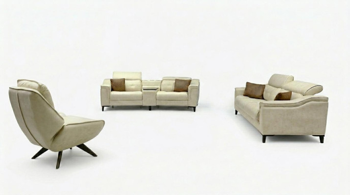 Complet e Couch Set Designer 3 places Deux places Luxueux Fauteuil