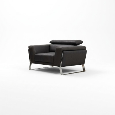 Salle de séjour Fauteuil noir Fauteuil club Fauteuil relax Métal Une place nouveau