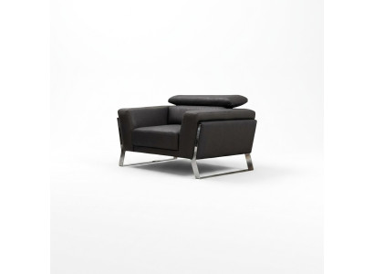 Salle de séjour Fauteuil noir Fauteuil club Fauteuil relax Métal Une place nouveau