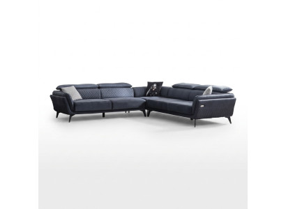 Robuste canapé en tissu gris Designer L-shape Sofa Salon Canapé rembourré