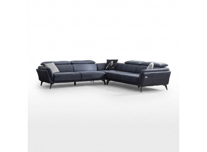 Robuste canapé en tissu gris Designer L-shape Sofa Salon Canapé rembourré