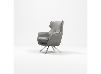 Innovativer grauer Armsessel Luxuriöser Clubsessel Wohnzimmer Armsessel