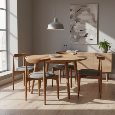 Ensemble de chaises de cuisine Chaises de salle à manger Chaises en bois Ensemble de 4 chaises marron