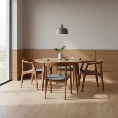 Chaises Ensemble de sièges Chaises de salle à manger Chaises de cuisine Chaises en bois marron 4 pièces