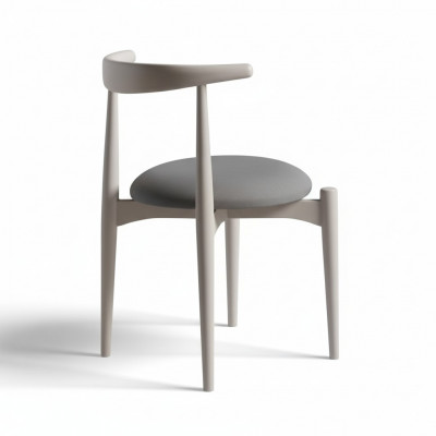 Chaise de cuisine Chaise de salle à manger Chaise en bois sans accoudoirs Beige Bois Moderne