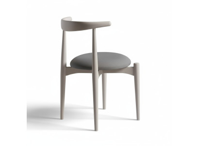 Chaise de cuisine Chaise de salle à manger Chaise en bois sans accoudoirs Beige Bois Moderne
