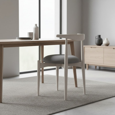 Suite Chaises de salle à manger Chaises de cuisine Chaises en bois Ensemble de 6 pièces Chaises Beige