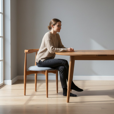 Chaise en bois Chaise de cuisine Chaise de salle à manger Marron Bois Mobilier Chaise Classique