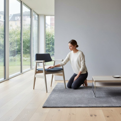 Chaise rembourrée Chaise de salle à manger Chaise en bois Chaise de cuisine Gris Meubles en bois