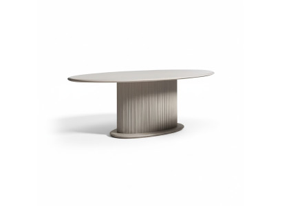 Table de salle à manger de luxe Table à manger Table Bois Beige Table en bois de salle à manger