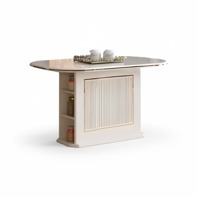 Table à manger moderne Table à manger Table en bois Beige Table en bois de salle à manger