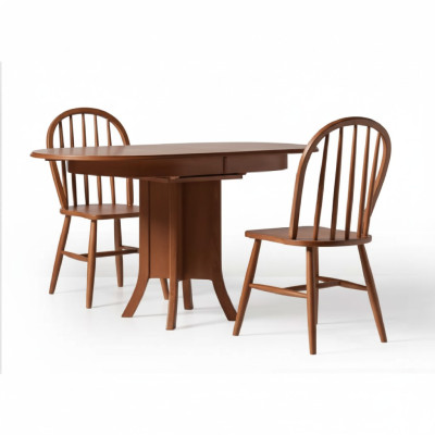 Ensemble de salle à manger en bois Salle à manger Table de salle à manger Chaises 3 pièces Brun Coin repas Baroque