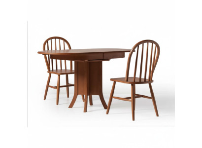 Ensemble de salle à manger en bois Salle à manger Table de salle à manger Chaises 3 pièces Brun Coin repas Baroque