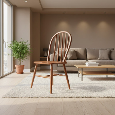 Suite chaises en bois Chaises de cuisine Chaises de salle à manger Ensemble de 6 pièces Bois marron