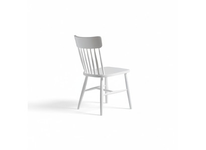 Chaise en bois blanc Chaise de salle à manger Chaise de cuisine Bois Chaise classique
