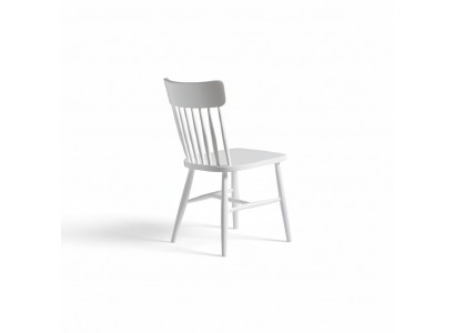 Suite chaises en bois Chaises de cuisine Chaises de salle à manger Ensemble de 2 pièces Bois blanc