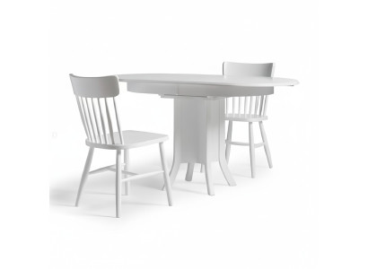 Table de salle à manger Table de salle à manger extensible Bois Table en bois Table blanche Espace repas