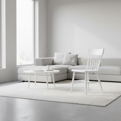 Chaises de salle à manger Groupe de chaises en bois Chaises de cuisine Ensemble de 6 pièces Blanc Bois