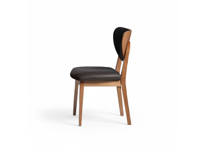 Chaise de cuisine Chaise en bois Chaise de salle à manger Marron Bois Chaise classique Tissu