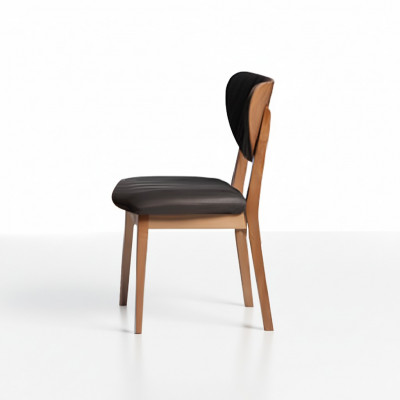 Suite chaises en bois Chaises de cuisine Chaises de salle à manger Tissu 2 pièces Marron Bois