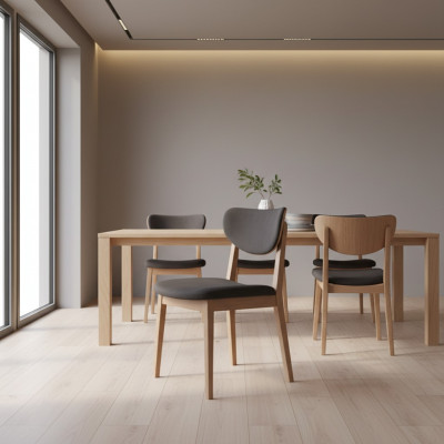 Groupe de chaises de salle à manger Chaises en bois Chaises de cuisine Ensemble de 6 pièces Bois marron