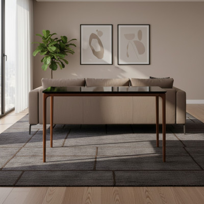 Table à manger classique Table de salle à manger Marron Bois Table en bois Table 130 cm
