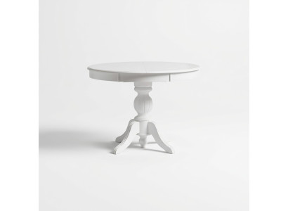 Table ronde de salle à manger Table de salle à manger extensible Table en bois Table blanche