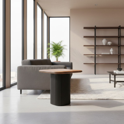 Table d'appoint Table basse Table basse Table de canapé Bois Marron Design de table