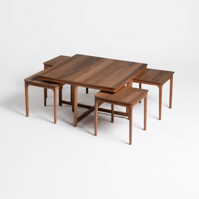 Complete e Coffee tables Side tables Coffee table e Sofa tables Brown Complète de tables basses Tables d'appoint Table basse de café et tables de canapé Marron