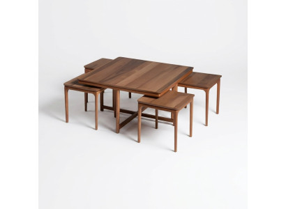 Complete e Coffee tables Side tables Coffee table e Sofa tables Brown Complète de tables basses Tables d'appoint Table basse de café et tables de canapé Marron