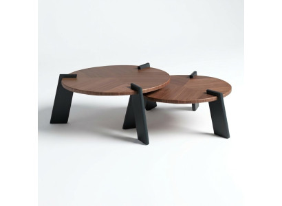 Table de canapé Table basse Table basse Table d'appoint Bois Marron Design de table