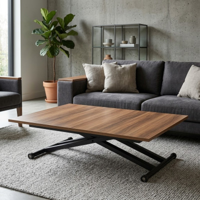 Table à manger Table basse Table extensible Bois Marron Table basse 120 cm