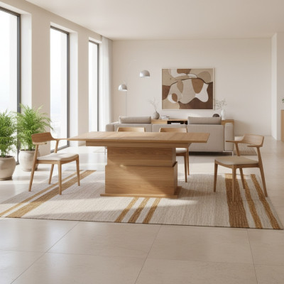 Table basse Table à manger extensible Table Bois Marron Table basse Meubles