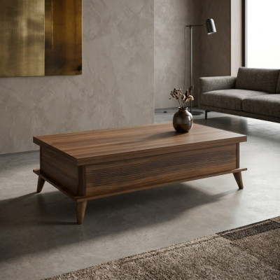 Table basse Table basse extensible Table à manger Table Bois Marron Meubles