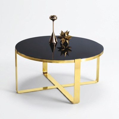 Table basse Table basse Table basse moderne Table d'appoint en verre et or